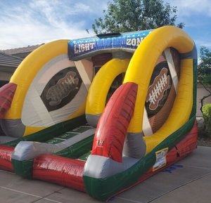 Can a bounce house be set up on concrete