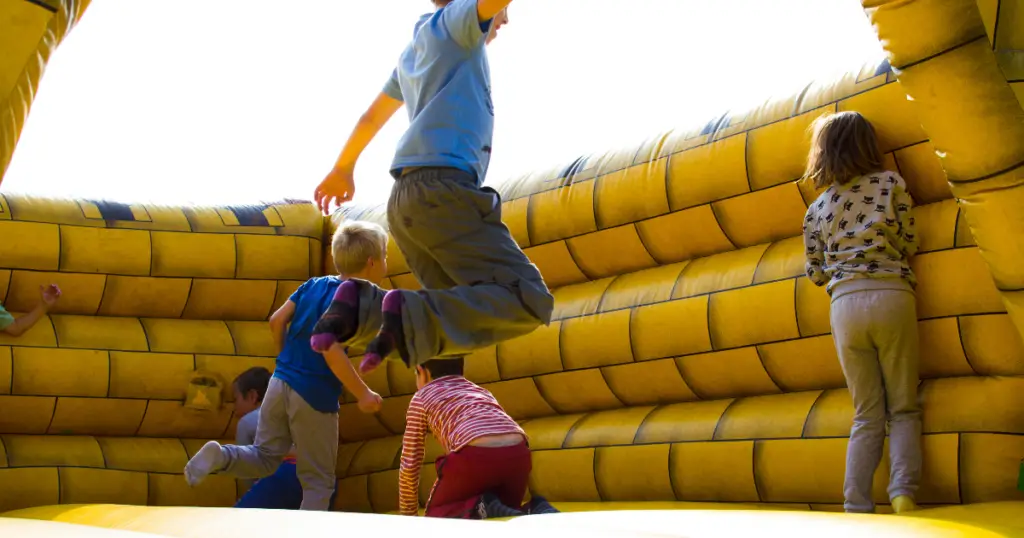 Can a bounce house be set up on concrete